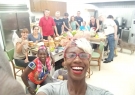 FNB Divinity selfie w group kitchen July 12 2018