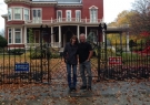 Alexandra and Bill Ostrander (Buddy) outside Stephen King's house, October 2016