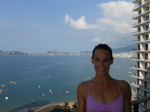 In our hotel room overlooking Acapulco Bay 