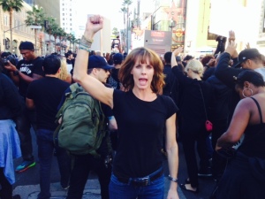 At the Hollywood rally for racial justice Dec 6 2014