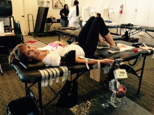 Alexandra donates blood March 23 2015