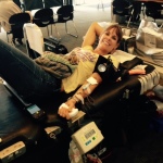 Alexandra donates blood to the Red Cross June 8 2015